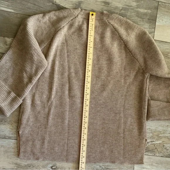 Women's Beige Crew Neck Sweater - Picture 5 of 7
